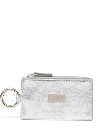 Maison Margiela zip-ring wallet - unisex - Calf Leather - One Size - Silver