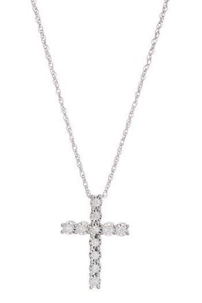 Effy Diamond Cross Pendant Necklace in Silver at Nordstrom Rack