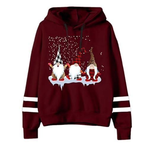 Generic Pull Noel A Capuche Femme Sweat De Noel Hiver Chaud Pull