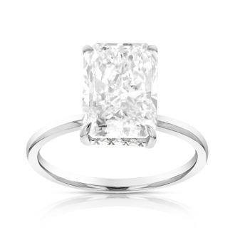 Vir Jewels 4 cttw Lab Grown Diamond Engagement Solitaire Ring in 14K White Gold For Women
