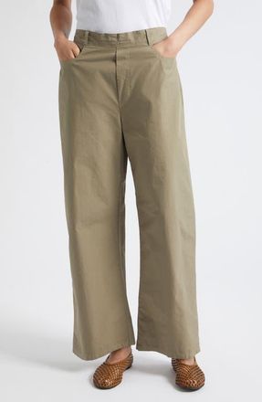Leset Kyoto Cotton Pants in Cypress at Nordstrom, Size X-Small