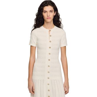 Sandro Knit maxi dress in Ecru at Nordstrom, Size 38 Eu