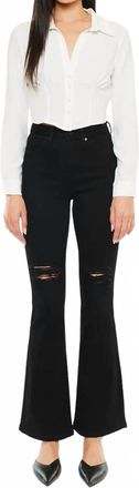 Kancan Mars High Rise Flare Jeans In Black