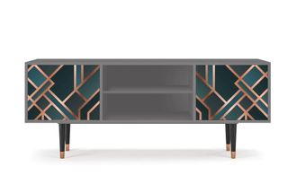 StoryZ Mueble de TV azul-verde 2 puertas L 170 cm