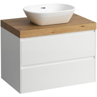 Laufen Lani Plan de toilette ch&ecirc;ne sauvage incl. meuble - Laufen