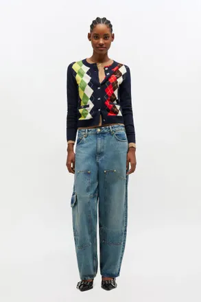 Ganni Blue Tint Rigid Audri Jeans - Size 24W/33L Organic Cotton