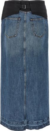 Stella McCartney Womens Blue Cotton Mini Skirt