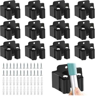 OEM Juego De 12 Soportes De Pared - Soporte De Pared Para Escobas - Soporte De Pared Para Herramientas - Soporte Para Colgar Herramientas De Jardiner&iacute;a Y 