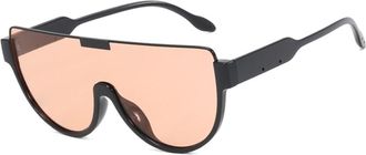 Generic Large Frame Men Outdoor Sunglasses Vacation Women Commuter Party Sun Glasses(Brown)