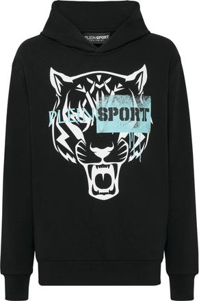 Plein Sport Heren, Sweatshirts & Hoodies, Zwart, Maat: L Katoen
