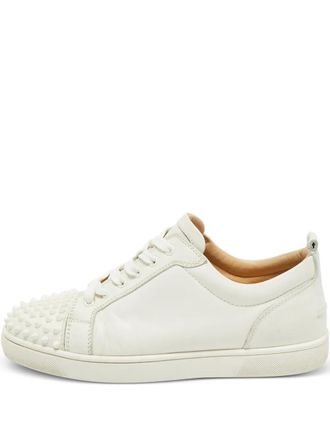 Christian Louboutin Spikes leather sneakers - men - Calf Leather/Calf Leather/Rubber - 43.5 - White