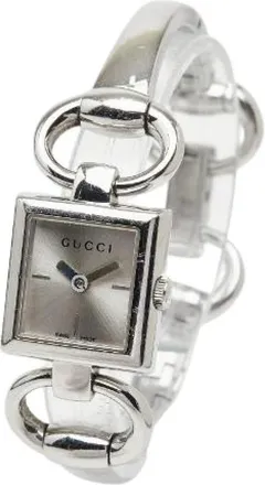 Gucci Pre-owned Watches, female, Gray, Size: ONE SIZE Pre-owned Tornabuoni Stainless Steel