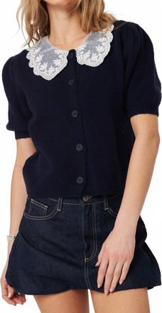 John & Jenn Mario Knit Top In Deep Midnight