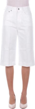 Dondup Shorts - Dames - Korte Broeken - Wit - W27 - Katoen - Korte Broeken