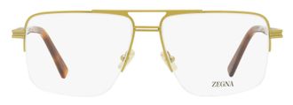 Ermenegildo Zegna EZ5274 Rectangular Pilot Metal-Acetate Eyeglasses - Bronze