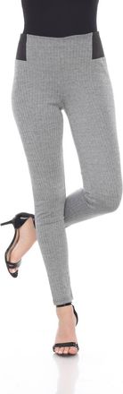 White Mark Womens Jacquard Slim Pants In Grey Row