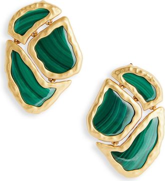 Zimmermann Byron Malachite Earrings in Antique Gold/Malachite Agma at Nordstrom