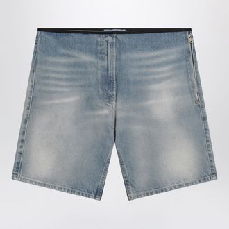 Prada Shorts blu effetto slavato