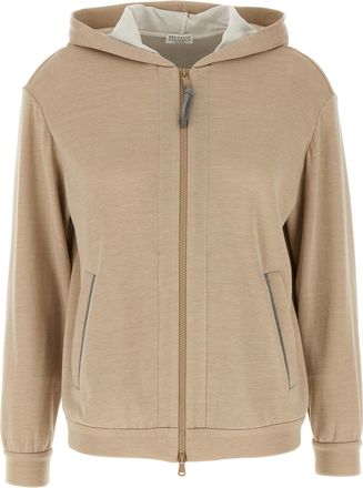 Brunello Cucinelli Beige Cotton Womens Cardigan