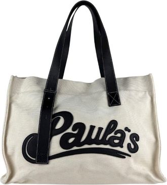 Loewe Black Ivory Canvas Shoulder Bag Tote Bag (Pre-Owned)