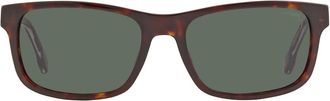 Carrera Green Rectangular Mens Sunglasses CARRERA 299/S 0086/QT 57