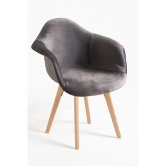 Regalos Miguel Packs Sillas Comedor - Pack 4 Sillas Belu Terciopelo - Gris Oscuro