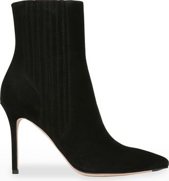 Veronica Beard 95mm Lisa Suede Stiletto Ankle Booties