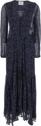 Isabel Marant Briane Midi Jurk - Dames - Maxi kleedjes - Blauw - XS - Kleedjes