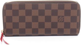 Louis Vuitton Brown Cerise Ebene Red Color Long Wallet (Bi-Fold) (Pre-Owned)
