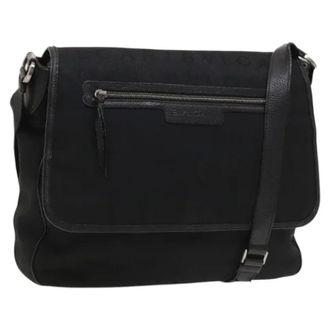 Bulgari Pre-owned Canvas shoulder-bags - Dames - Pre-owned - Zwart - Maat: ONE Size Leer