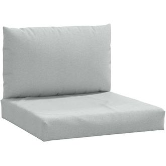 vidaXL Cojines Para Sof&aacute; De Palets 2 Uds Tela Gris Claro Melange Vidaxl
