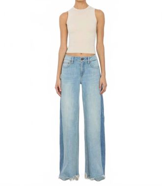 Alice & Olivia Stu Baggy Jeans In Light Blue