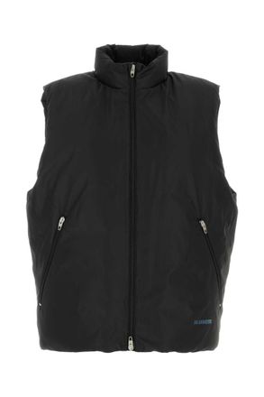 Jil Sander Black Mock Collar Jacket