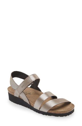 Naot Kayla Sandal in Silver Threads Leather at Nordstrom, Size 10Us