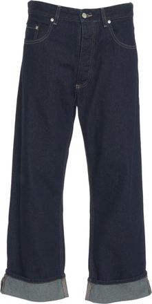 Icon Denim Los Angeles Jeans, Heren, Blauw, W34, Denim, Klassieke Blauwe Straight Cut Jeans