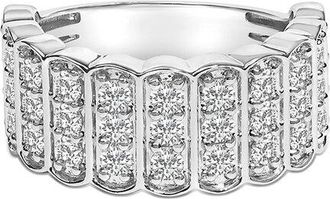 House of Brilliance Haus Of Brilliance Silver 1.53 Ct. Tw. Lab-Grown Diamond Band Ring