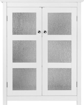 Teamson Home Teamson Home Connor Mueble De Baño De Madera 2 Puerta De Vidrio Blanco ELG-580