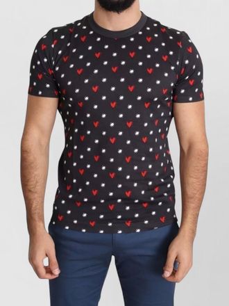 Dolce & Gabbana cotton slim-fit heart-print t-shirt