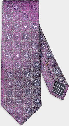 Eton Men & apos;s Micro Geometric Silk Tie