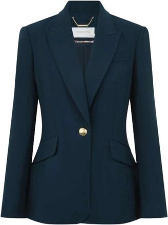Zimmermann Rebellion Tailored Blazer - Dames - Blazers - Blauw - S - Wol - Jassen
