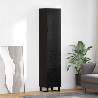 vidaXL vidaXL Credenza Rovere Nero 34,5 x 34 x 180 cm Legno multistrato