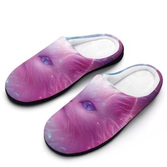 Generic Cute Cat Womens Slippers Warm House Slippers Indoor House Shoes with Anti-Skid Rubber Sole