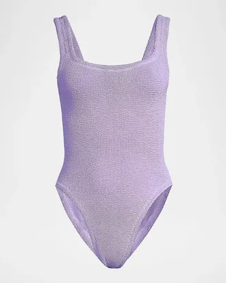Hunza G Square-Neck One-Piece Swimsuit