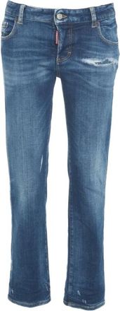 Dsquared2 Jeans, Dames, Blauw, S, Katoen, Jenna Straight Jeans
