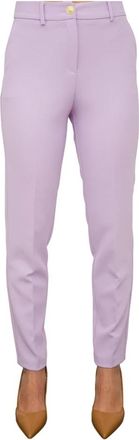 Nenette Slim-fit Broeken - Dames - Slim Fit Broeken - Paars - L - Polyester - Broeken