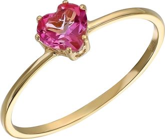 Bony Levy 14K Gold Pink Topaz Heart Ring in 14K Yellow Gold at Nordstrom, Size 6.5