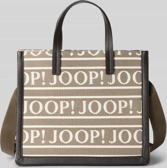 Joop Handbag mit Allover-Logo-Stitching Modell Aurelia in Taupe, Größe 1