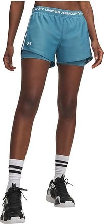 Under Armour Tech Play Up 2-in-1 Shorts Womens Shorts Boundless Blue/Boundless Blue/White : LG (US 12-14) T, Polyester