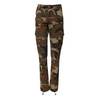 Dolce & Gabbana Multicolor Camouflage Cargo Pants - Dames - Slim Fit Broeken - Veelkleurig - 2XS - Katoen - Broeken