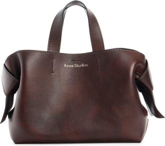 Acne Studios Musubi Leather Tote in Dark Brown at Nordstrom